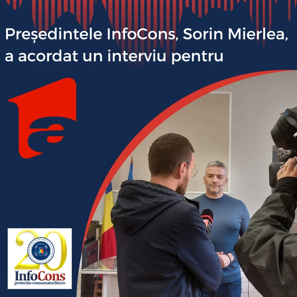 Președintele InfoCons Sorin Mierlea a acordat un interviu pentru