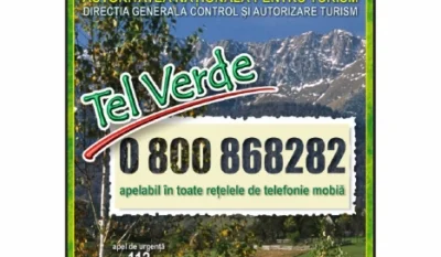 Telefonul consumatorului Turism - 0800 868 282