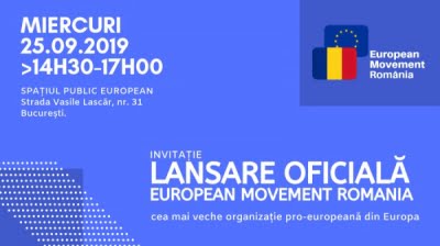 Președintele InfoCons, Sorin Mierlea, participă la lansarea European Movement Romania
