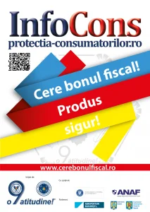 afis Cere bonul fiscal! Produs sigur - InfoCons - Protectia Consumatorilor