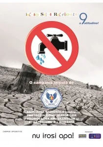 afis Stop risipei! Inchide, stinge, recicleaza! Nu risipi apa - InfoCons - Protectia Consumatorilor