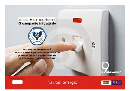 sticker Stop risipei! Inchide, stinge, recicleaza! Economiseste energia  - InfoCons - Protectia Consumatorilor