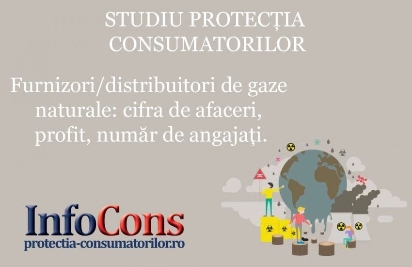 STUDIU PROTECȚIA CONSUMATORILOR Furnizori/distribuitori de gaze naturale: cifra de afaceri, profit, număr de angajați
