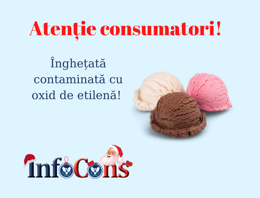 Înghețată contaminată cu oxid de etilenă! Atenție consumatori!