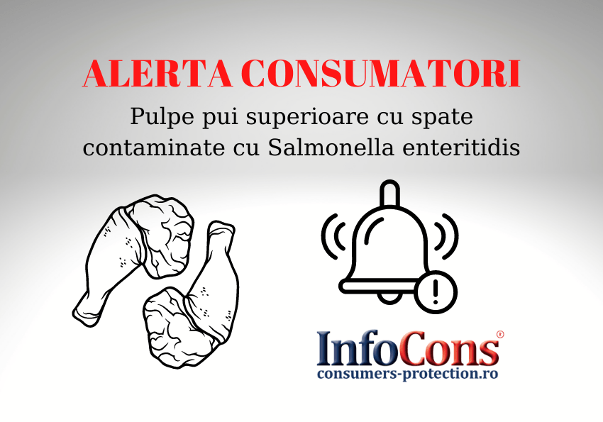 Pulpe pui superioare cu spate contaminate cu Salmonella enteritidis