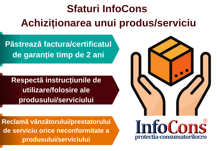 Sfaturi InfoCons Achiziționarea unui produs servicu InfoCons Protectia Consumatorilor