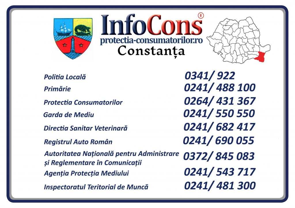 Numere Utile Constanța InfoCons Protectia Consumatorilor