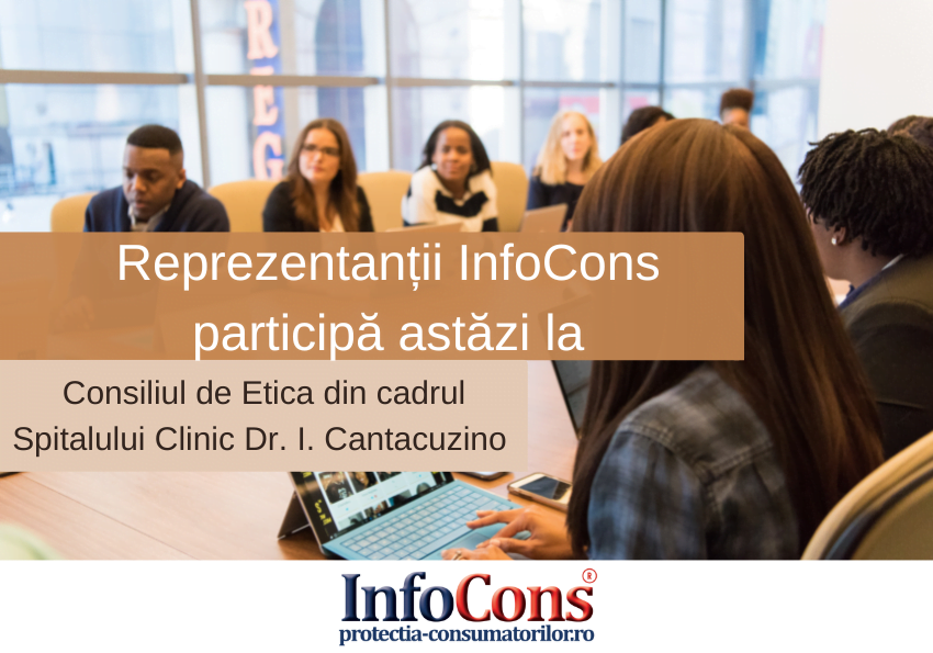Reprezentantii InfoCons participă astăzi la ședința Consiliului Etic al Spitalului Clinic Dr. I. Cantacuzino