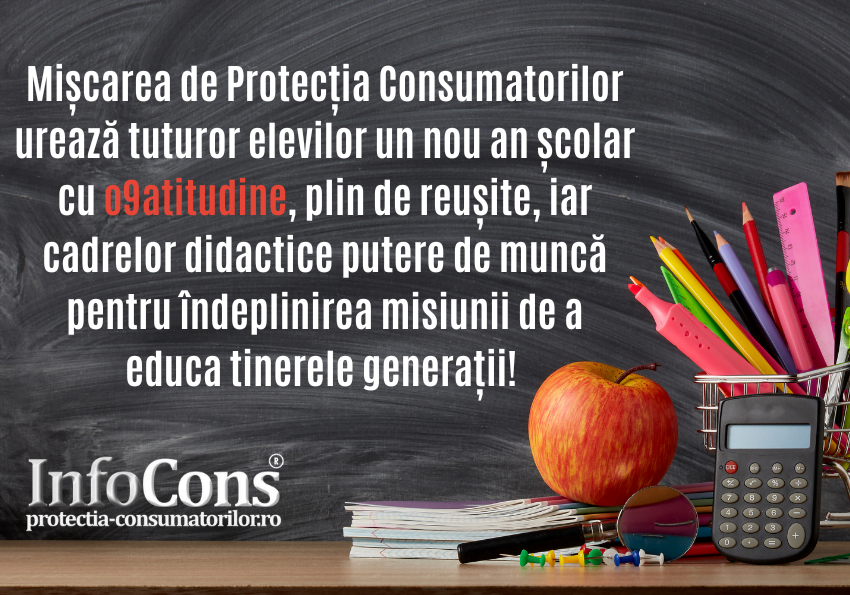 Mesajul InfoCons pentru inceptul de an scolar InfoCons Protectia Consumatorilor