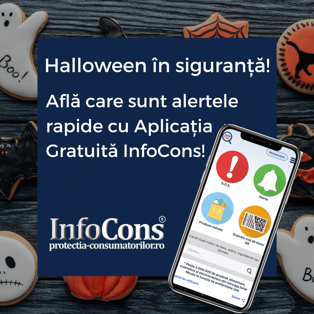 Halloween în siguranță! Află care sunt alertele rapide cu Aplicația Gratuita InfoCons Protectia Consumatorilor