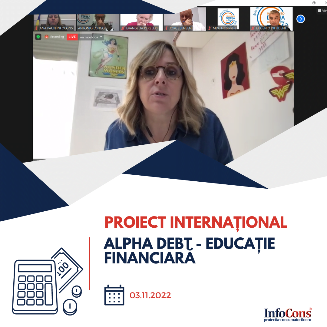 Reprezentanții InfoCons participă la întâlnirea proiectului internațional „Alpha Debt” InfoCons Protectia Consumatorilor