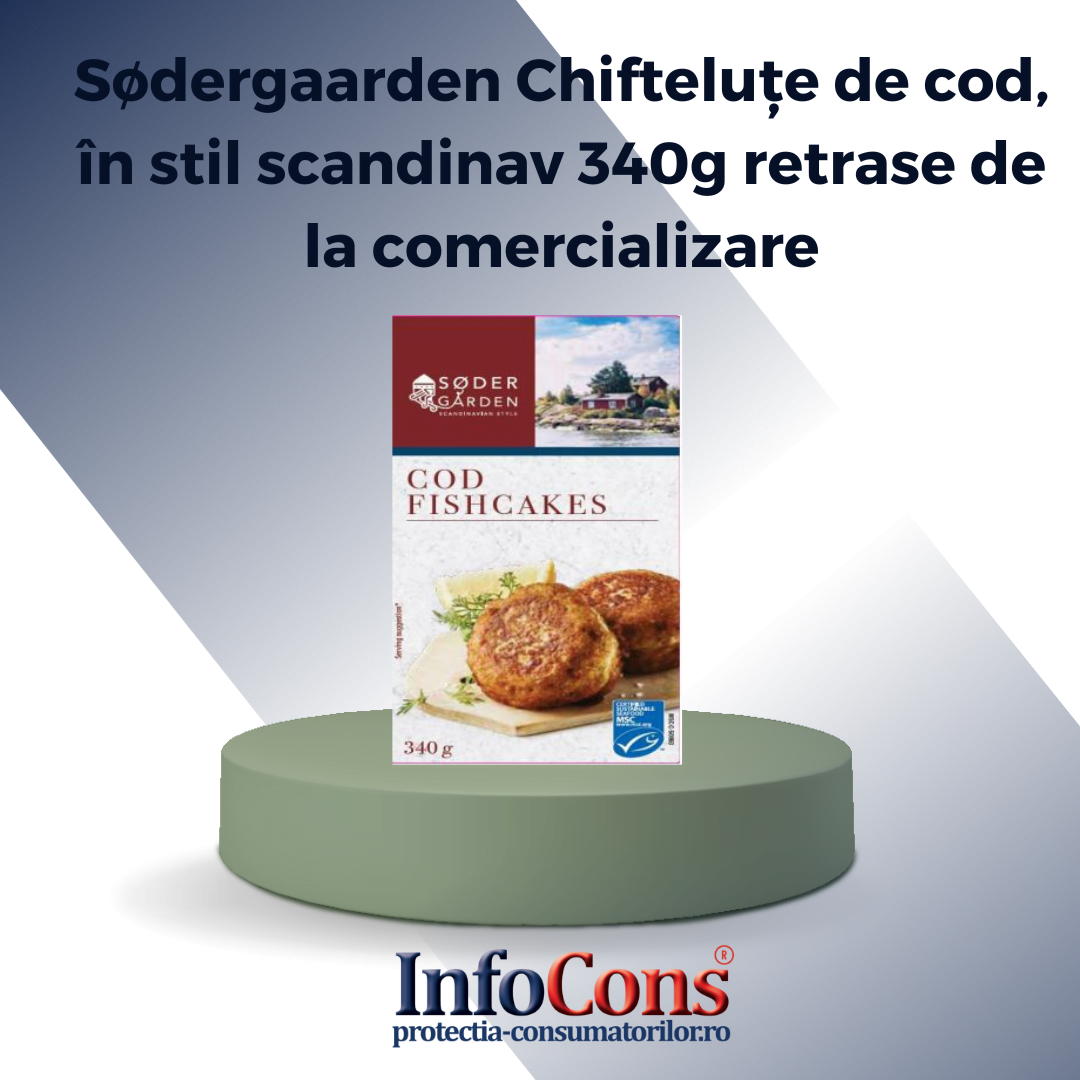 Sødergaarden Chifteluțe de cod, în stil scandinav 340g retrase de la comercializare InfoCons Protectia Consumatorului