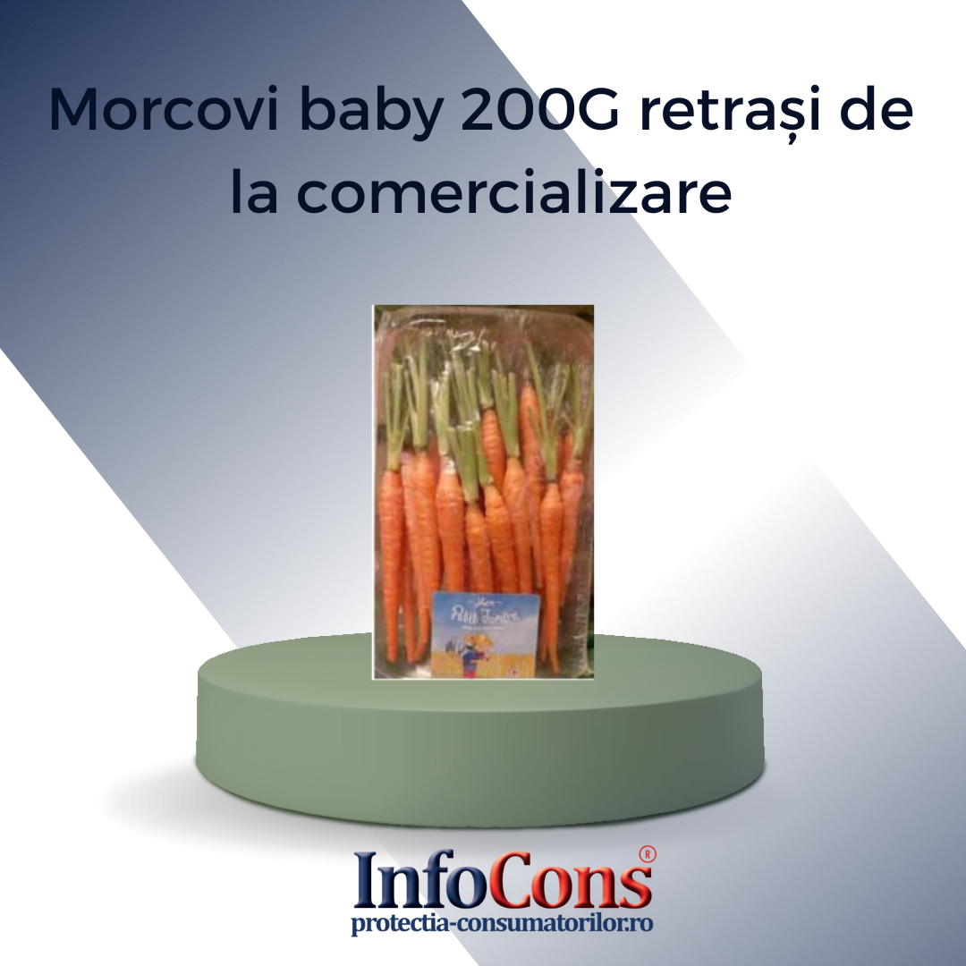 Morcovi baby 200G retrași de la comercializare InfoCons Protectia Consumatorilor