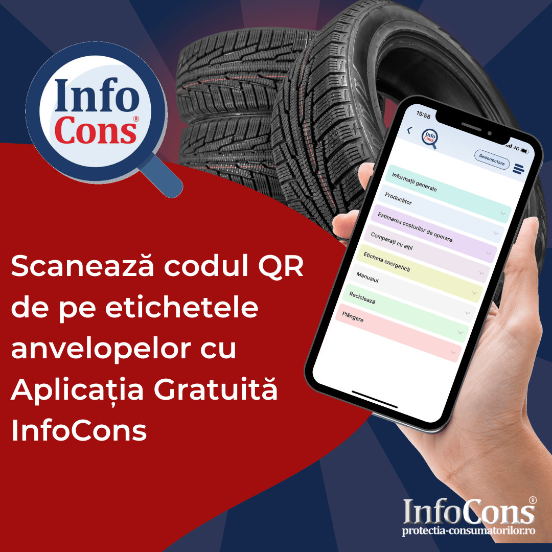 Aplicația InfoCons – instrumentul prin care îți poți alege rapid anvelopele potrivite nevoilor tale !