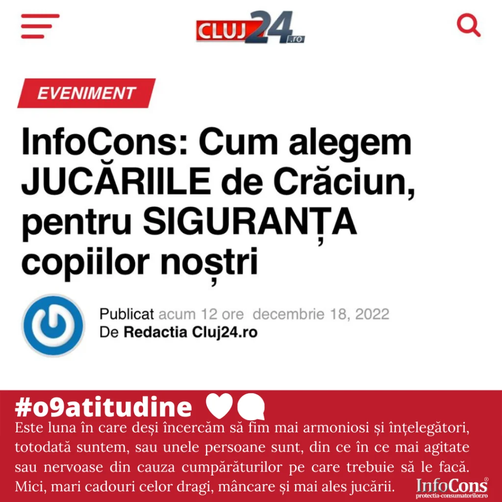Jucării de Craciun InfoCons Protectia Consumatorului