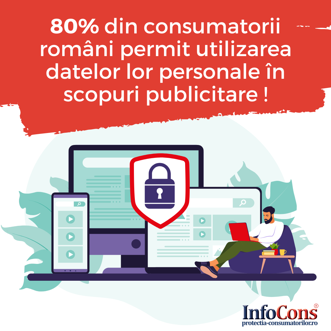 Ziua Europeană a Protecției Datelor : 80% din consumatorii români permit utilizarea datelor lor personale în scopuri publicitare ! InfoCons Protectia Consumatorilor