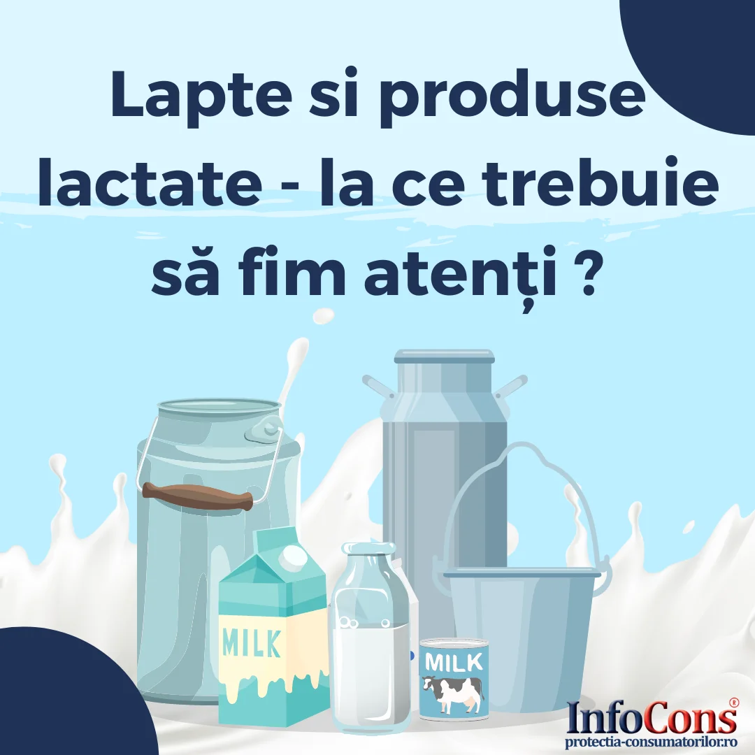 Lapte și produse lactate InfoCons Protectia Consumatorului