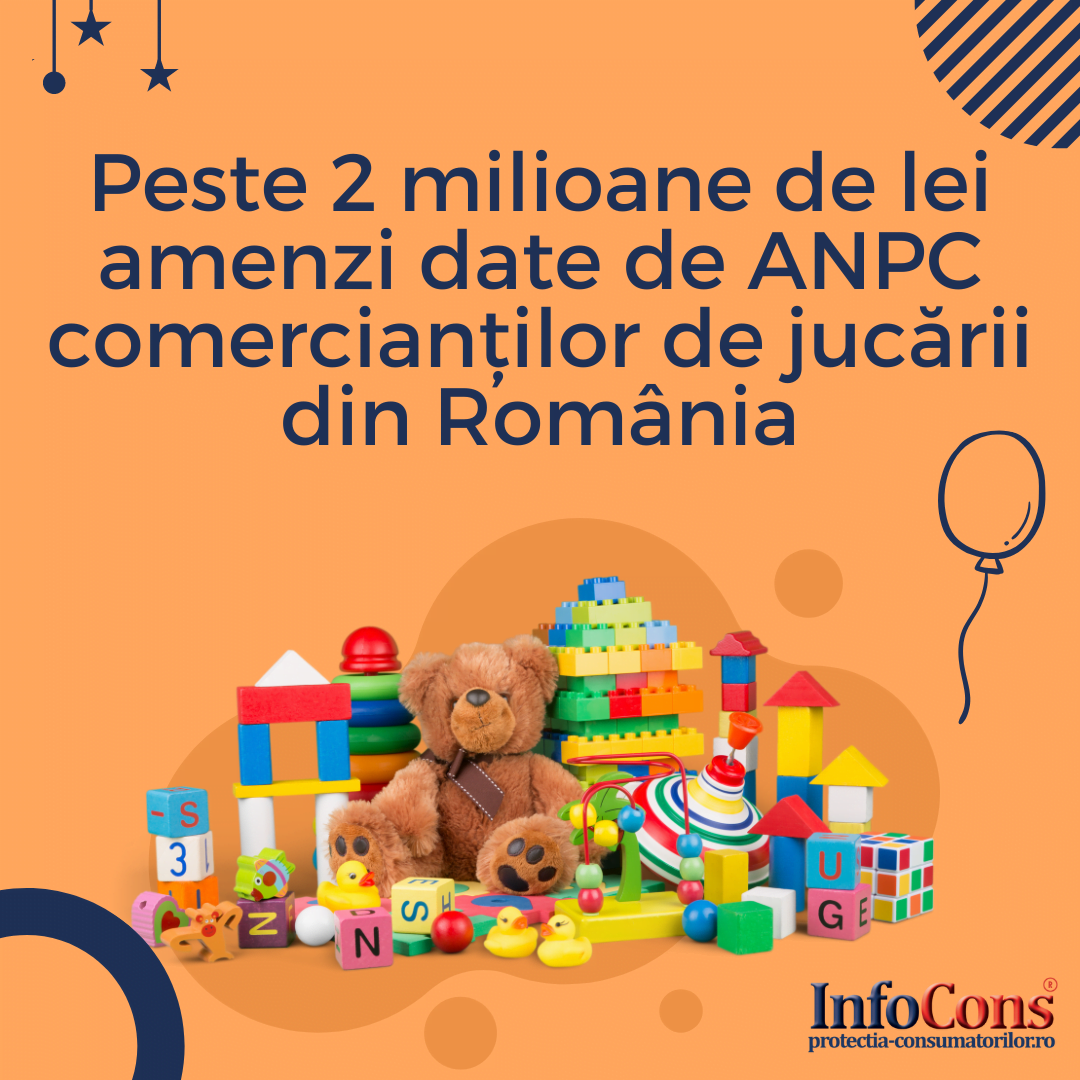 Peste 2 milioane de lei amenzi date de ANPC comercianților de jucării din România InfoCons Protectia Consumatorului