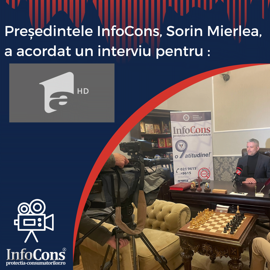 Președintele InfoCons , Sorin Mierlea ,  a acordat un interviu pentru Observator Antena 1