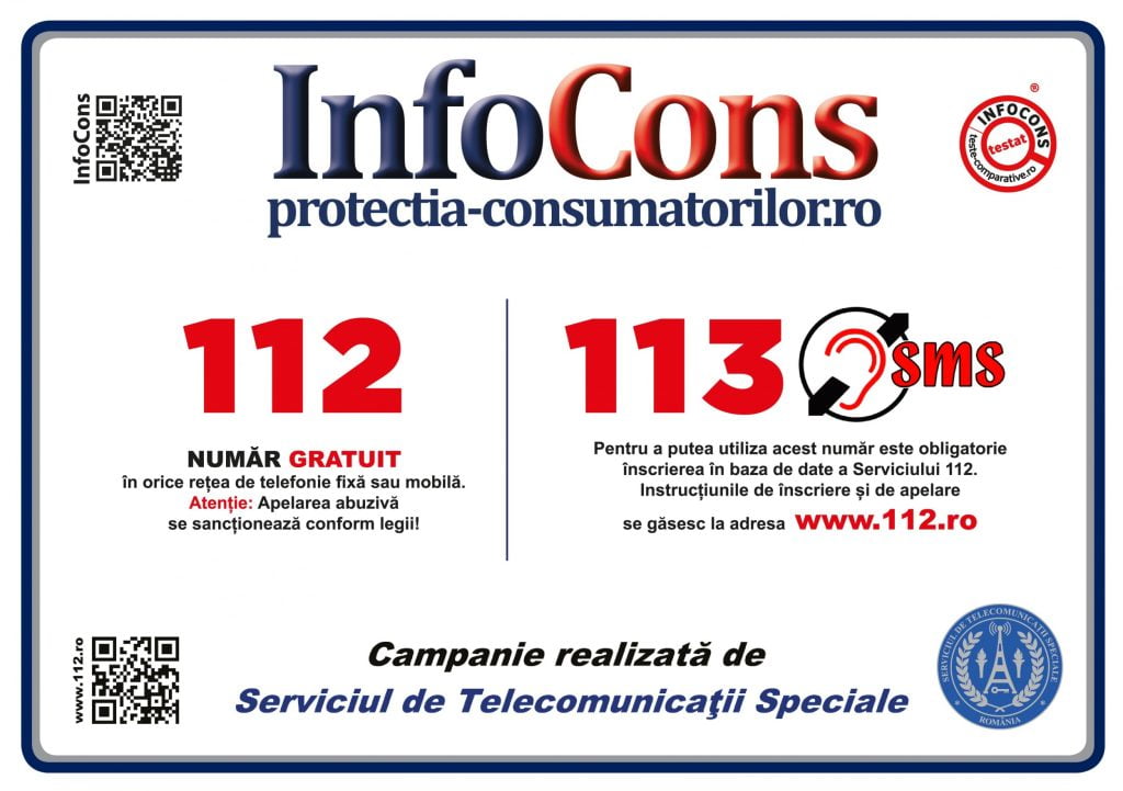 InfoCons Protectia Consumatorilor urgente 112 si 113