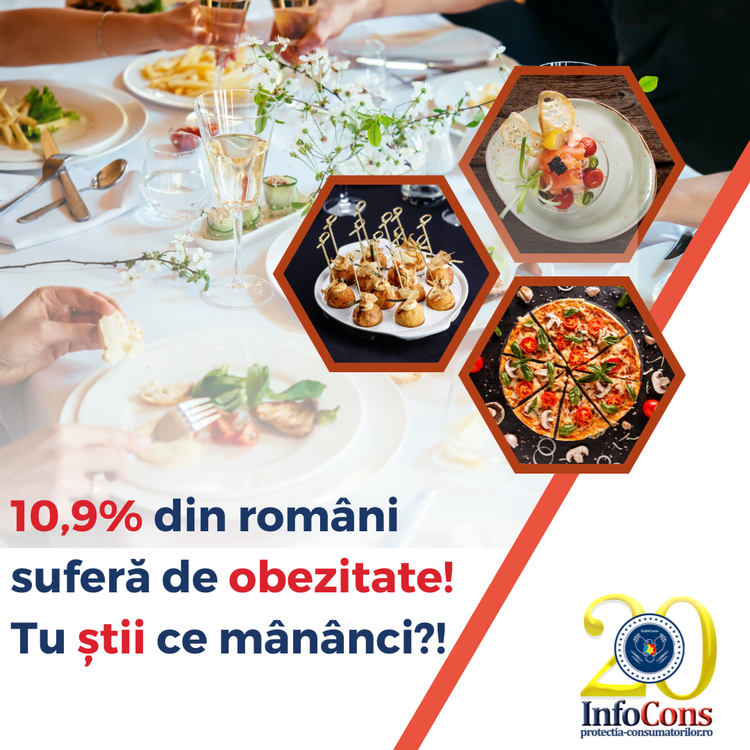 10,9% din români suferă de obezitate ! Tu știi ce mânânci ?!