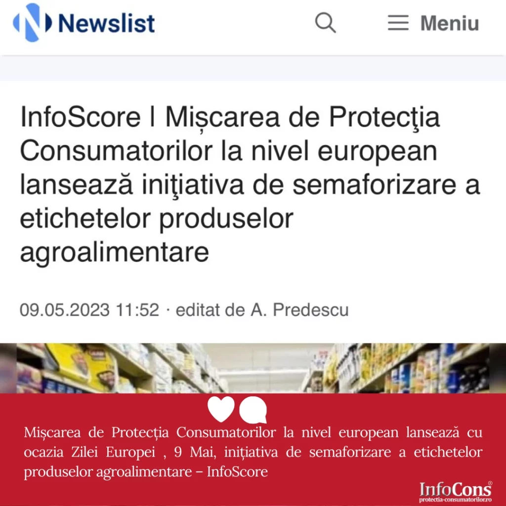 InfoCons Protectia Consumatorului Protectia Consumatorilor InfoScore