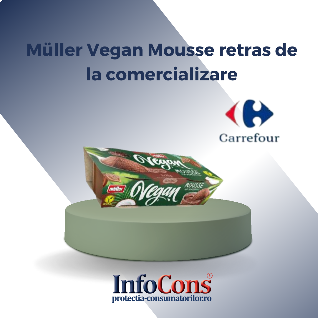 Atenție! Müller Vegan Mousse de ciocolată retras de la comercializare – Carrefour