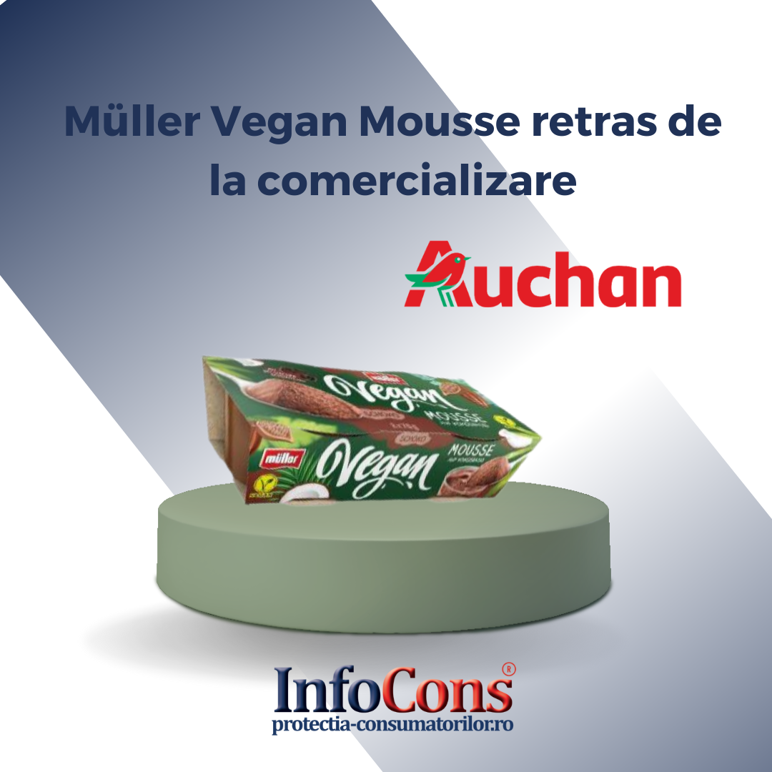 Atenție! Müller Vegan Mousse de ciocolată retras de la comercializare – Auchan