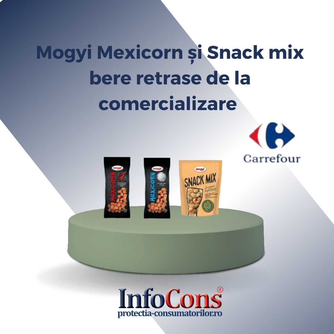 Atenție! Mogyi Mexicorn și Snack mix bere retrase de la comercializare – Carrefour
