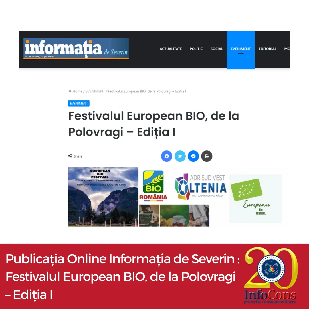 Publicația Online Informația de Severin : Festivalul European BIO, de la Polovragi &ndash; Ediția I