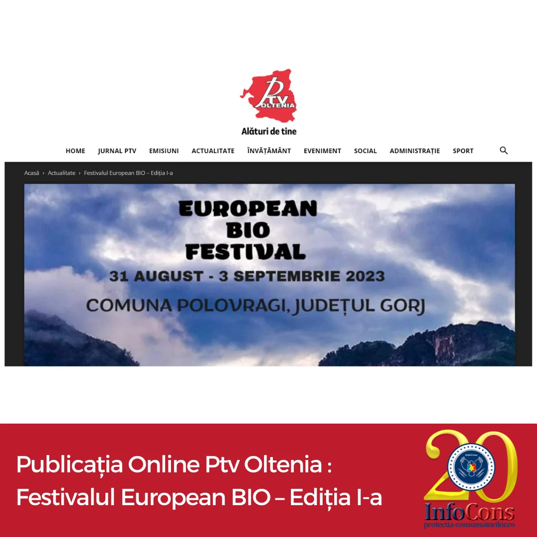 Publicația Online Ptv Oltenia : Festivalul European BIO &ndash; Ediția I-a