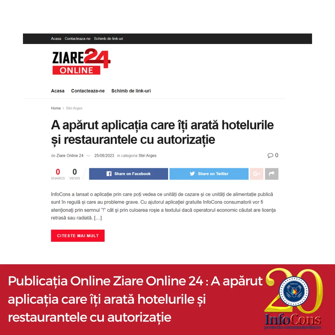 Publica ia Online Ziare Online 24 A Ap rut Aplica ia Care i Arat 