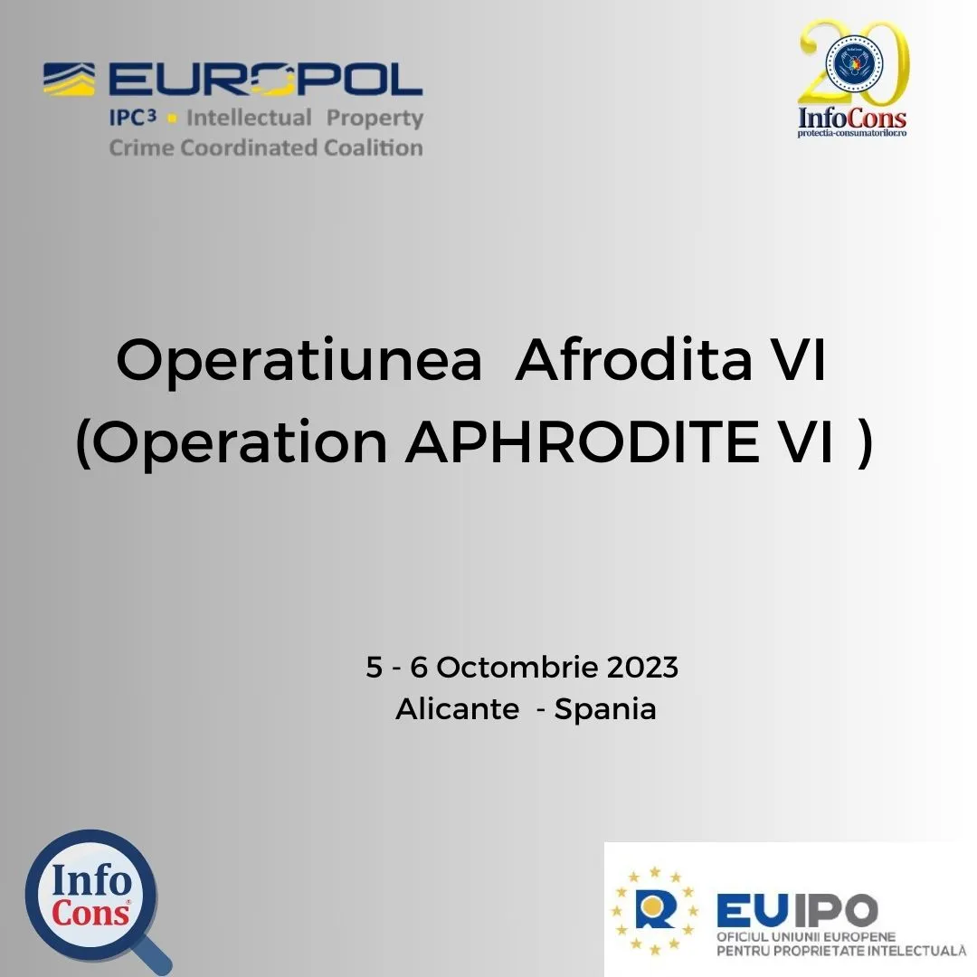 Sorin Mierlea, Presedinte InfoCons participa in calitate de speaker in cadrul “Operatiunii Afrodita IV”, organizata de Europol si EUIPO