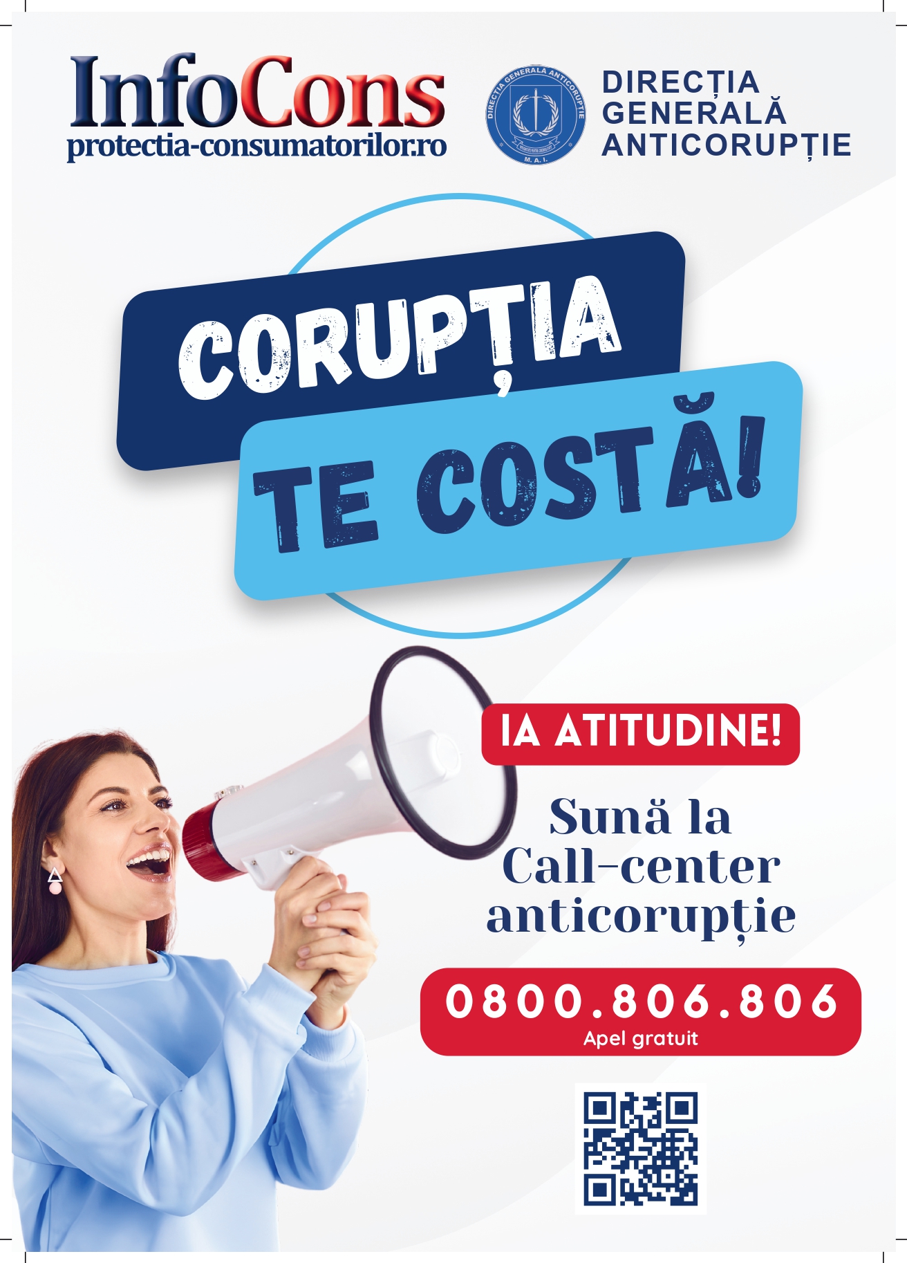 InfoCons Direcția Generală Anticorupție parteneri campania Corupția - Te costă!