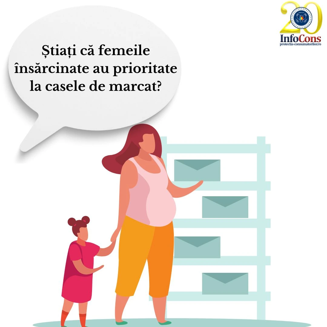 Știați că femeile însărcinate au prioritate la casele de marcat?