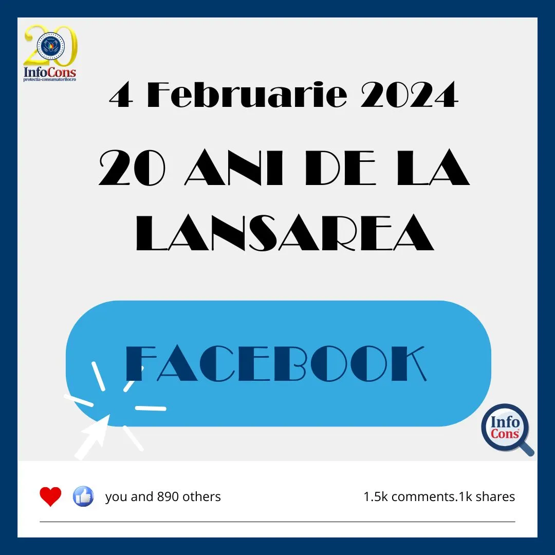 4 Februarie 2024 – Facebook aniversează 20 ani de la lansare