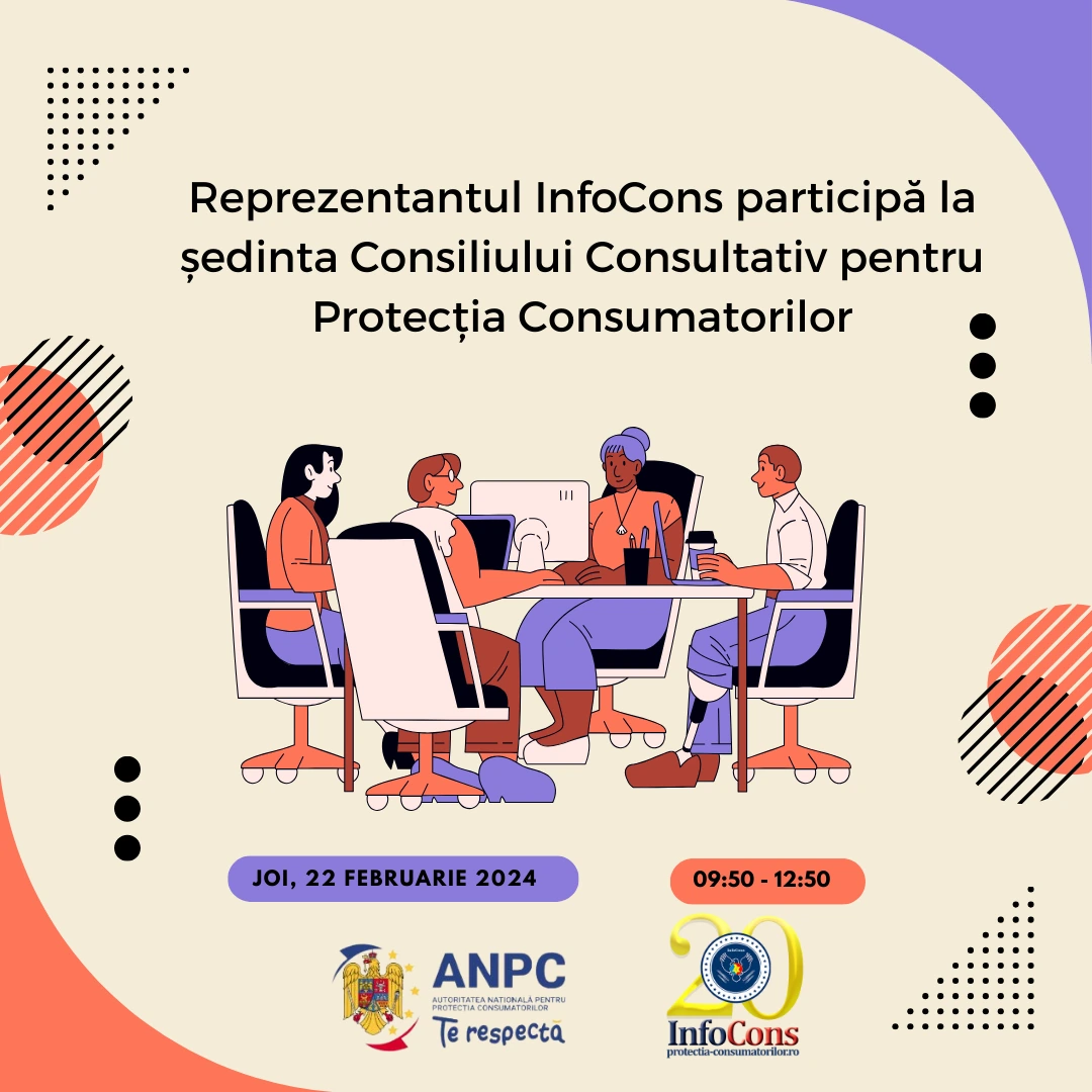 Sorin Mierlea , Președintele InfoCons , participă la ședinta Consiliului Consultativ pentru Protecția Consumatorilor