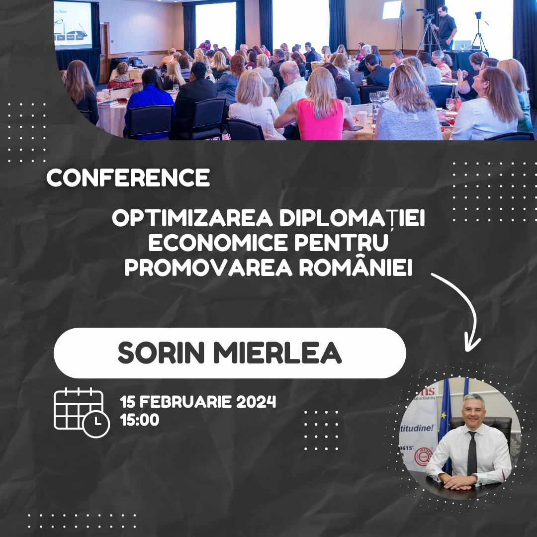 Președintele InfoCons , Sorin Mierlea , participă la conferința organizată de Institutul Diplomatic Roman