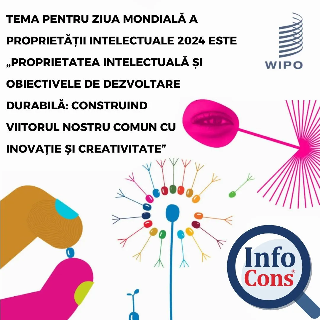 Tema pentru Ziua Mondială a Proprietății Intelectuale 2024 este „Proprietatea Intelectuală și Obiectivele de Dezvoltare Durabilă: construind viitorul nostru comun cu inovație și creativitate”