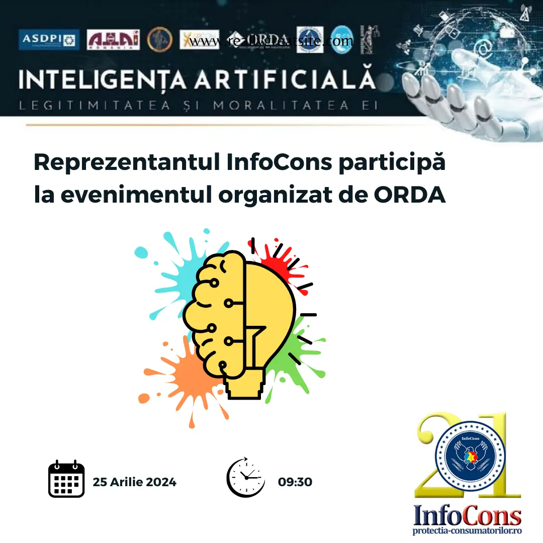 Reprezentantul InfoCons participă la evenimentul organizat de către Oficiul Român pentru Drepturile de Autor – ORDA