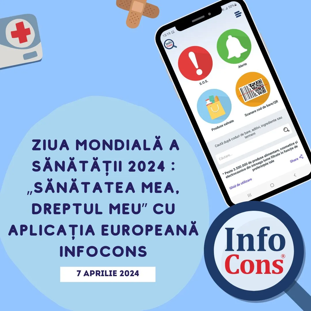 Ziua Mondială a Sănătății 2024 : „Sănătatea mea, dreptul meu”, cu Aplicația Europeană InfoCons
