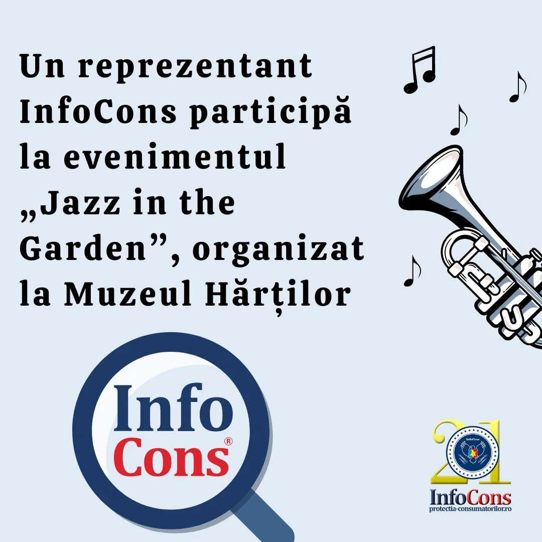 Un reprezentant InfoCons participă la evenimentul „Jazz in the Garden”, organizat la Muzeul Hărților