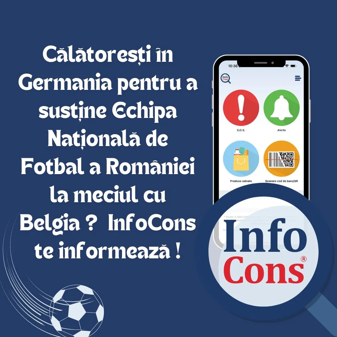 Călătorești în Germania pentru a susține Echipa Națională de Fotbal a României la meciul cu Belgia ?  InfoCons te informează !