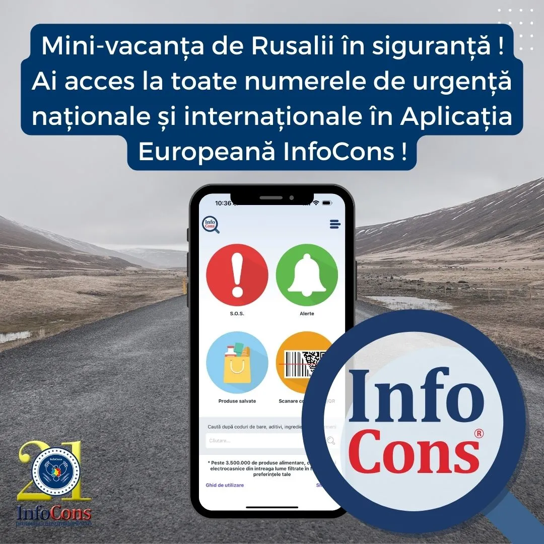 Mini-vacanța de Rusalii în siguranță ! Ai acces la toate numerele de urgență naționale și internaționale în Aplicația Europeană InfoCons !