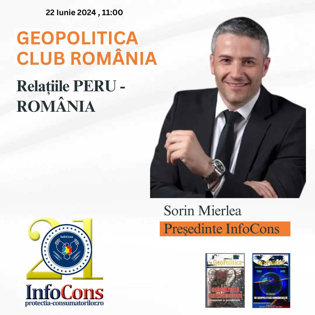 Sorin Mierlea , Președintele InfoCons participă la o nouă ediție a GeoPolitica Club România