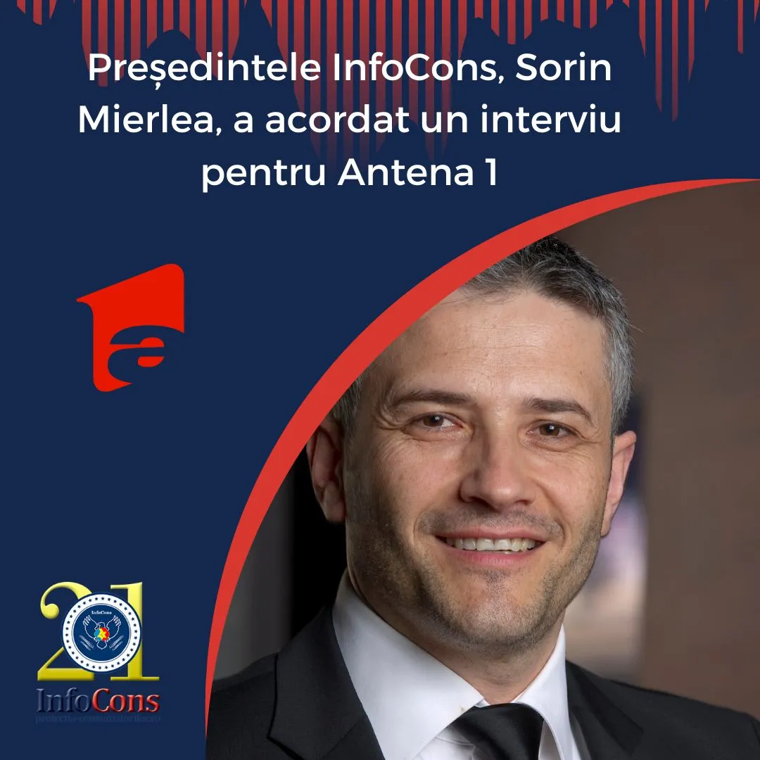 Sorin Mierlea , Președintele InfoCons a acordat un interviu pentru Antena 1