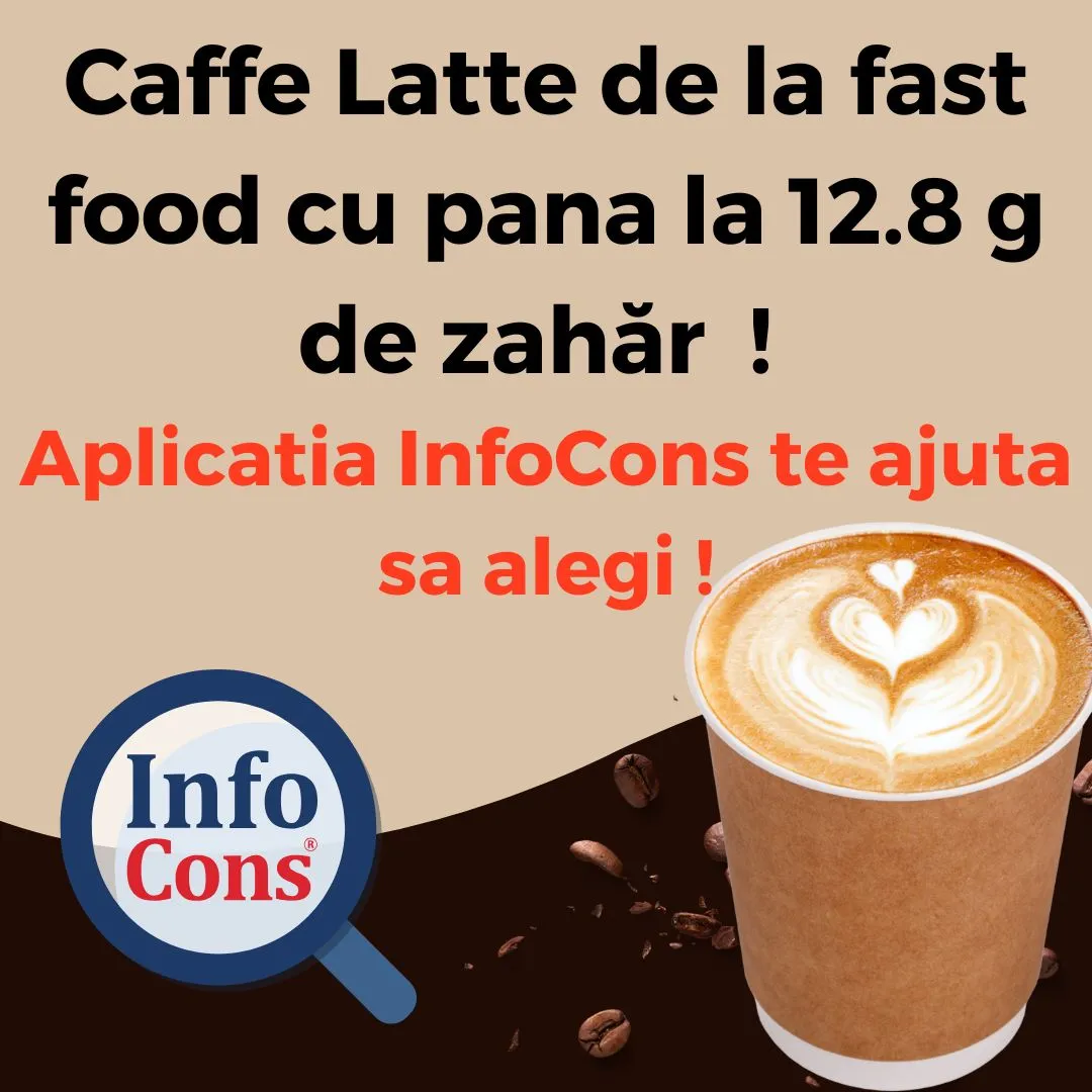 Caffe Latte De La Fast Food Cu Pana La 12 8 Grame De Zah r Aplicatia 