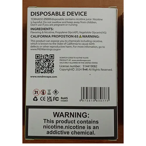 RENdM - Țigară electronică de unică folosință