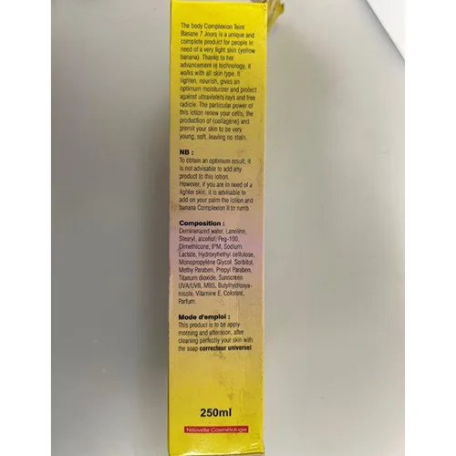 Loțiune de albire a pielii, 250 ml. Produs vândut online, în special prin intermediul www.cdiscount.com.