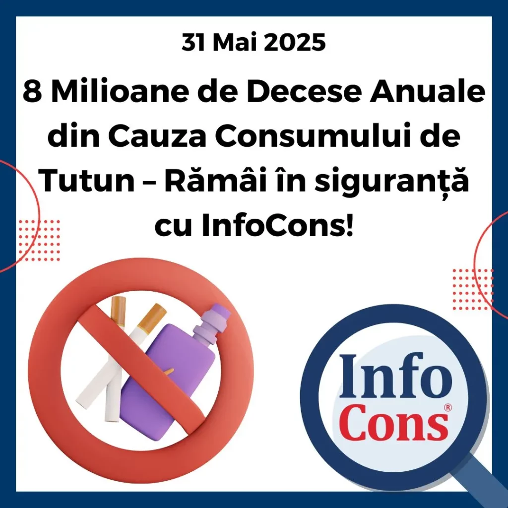 8 Milioane de Decese Anuale din Cauza Consumului de Tutun – Rămâi în siguranță cu InfoCons Protecția Consumatorilor !